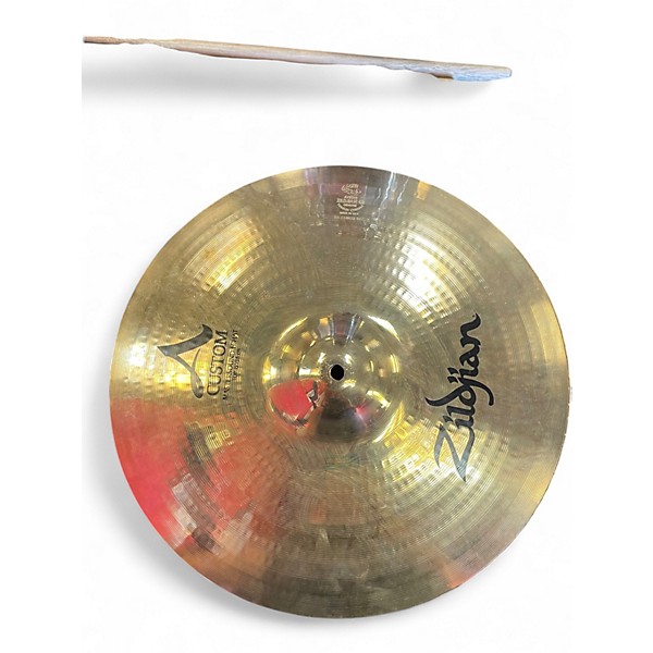 Used Zildjian 15in A Custom Mastersound Hi Hat Pair Cymbal