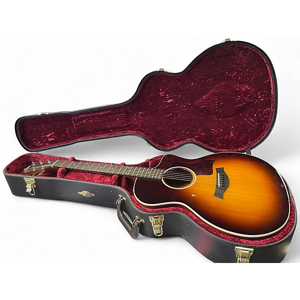 Used Taylor 214CE Deluxe 2 Color Sunburst Acoustic Electric Guitar