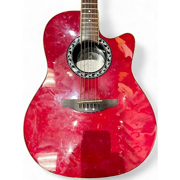 Used Applause AE128 Super Shallow Wine Red Acoustic Electric Guitar