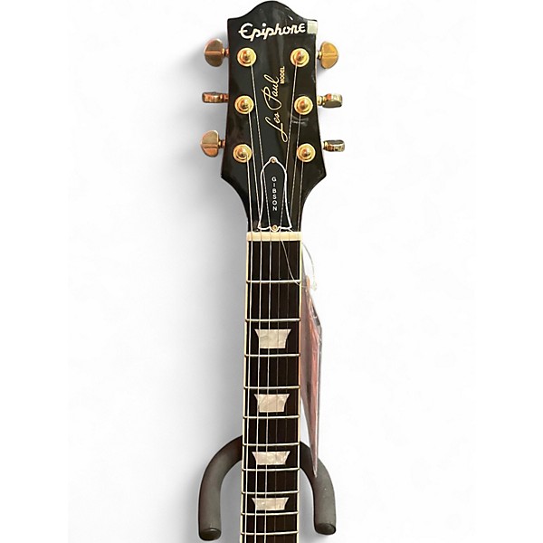 Used 2004 Epiphone LES PAUL ELITE Amber Solid Body Electric Guitar