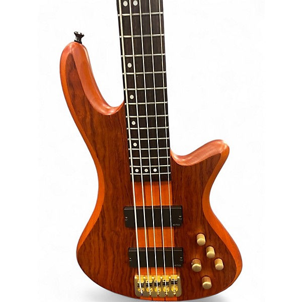 Used Schecter Guitar Research Stiletto Studio 5 String Satin Honey Electric Bass Guitar