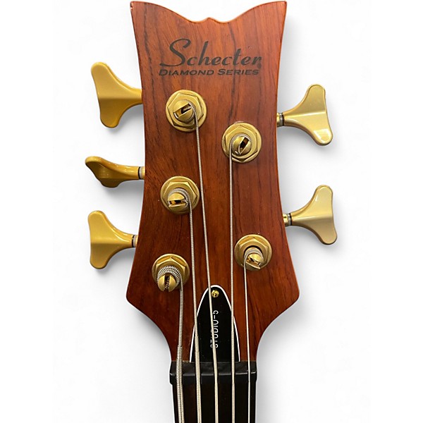 Used Schecter Guitar Research Stiletto Studio 5 String Satin Honey Electric Bass Guitar