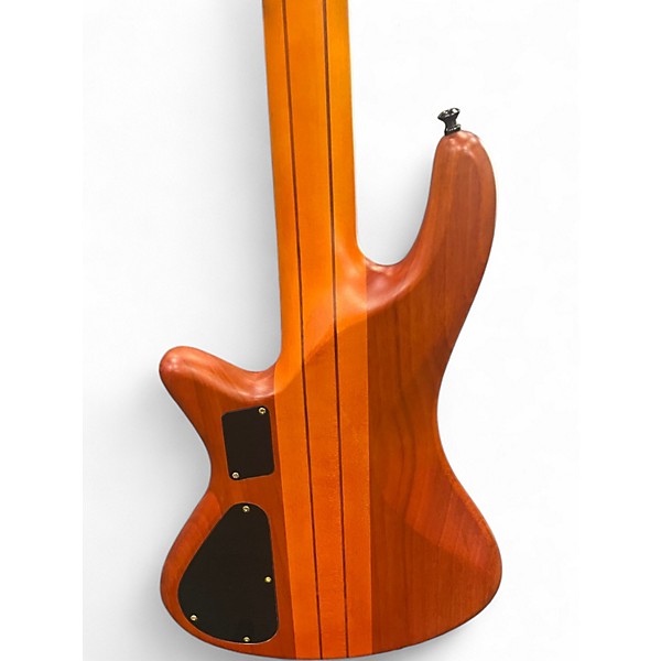 Used Schecter Guitar Research Stiletto Studio 5 String Satin Honey Electric Bass Guitar
