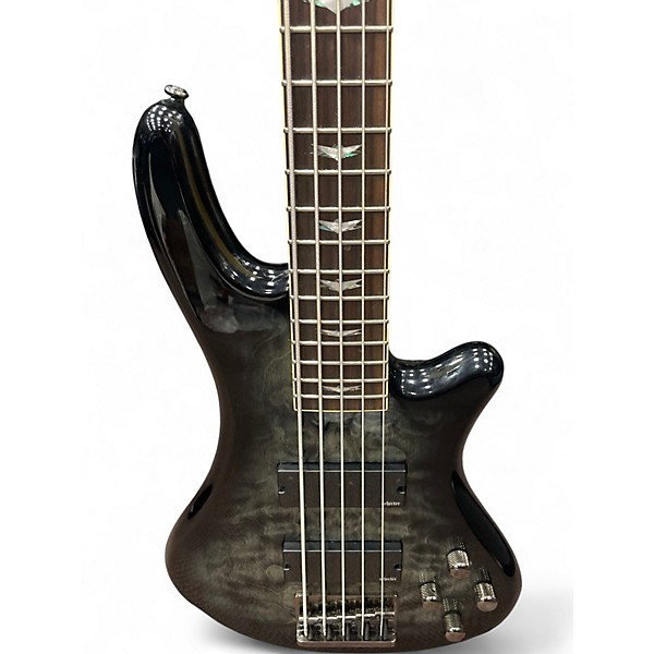 Used Schecter Guitar Research Stiletto Extreme  Satin Black Electric Bass Guitar