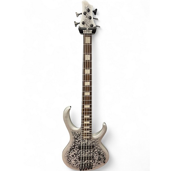 Used Ibanez BTB25TH5 Silver Blizzard Matte Electric Bass Guitar