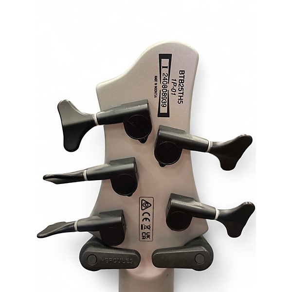 Used Ibanez BTB25TH5 Silver Blizzard Matte Electric Bass Guitar