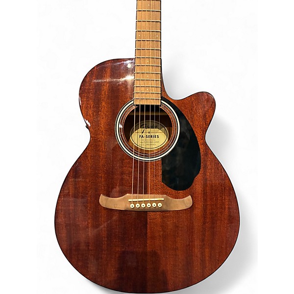 Used Fender Fa135CE All Mahogany Natural Acoustic Electric Guitar