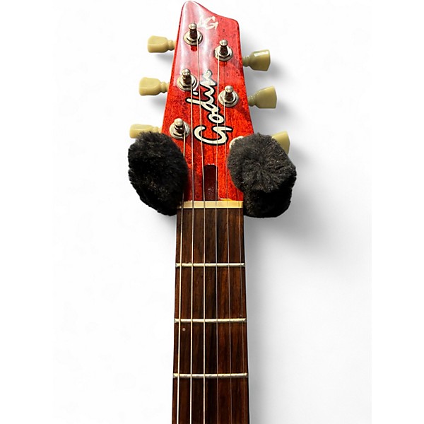 Used Godin LG HB Cherry Solid Body Electric Guitar