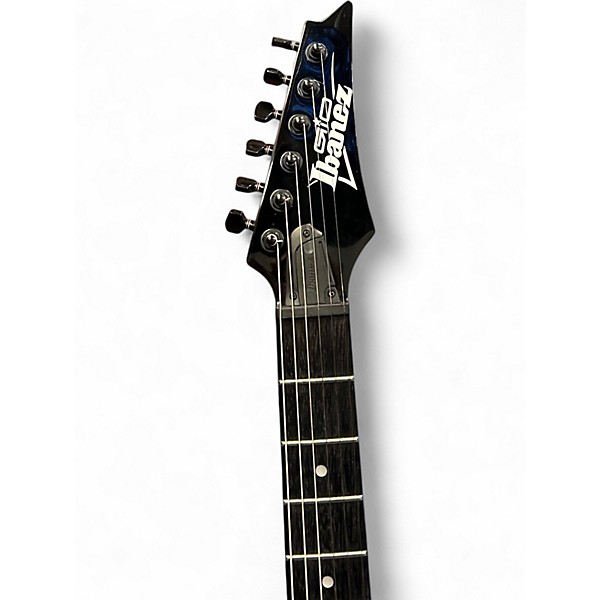Used Ibanez GRG120QASP Trans Blue gradiation Solid Body Electric Guitar