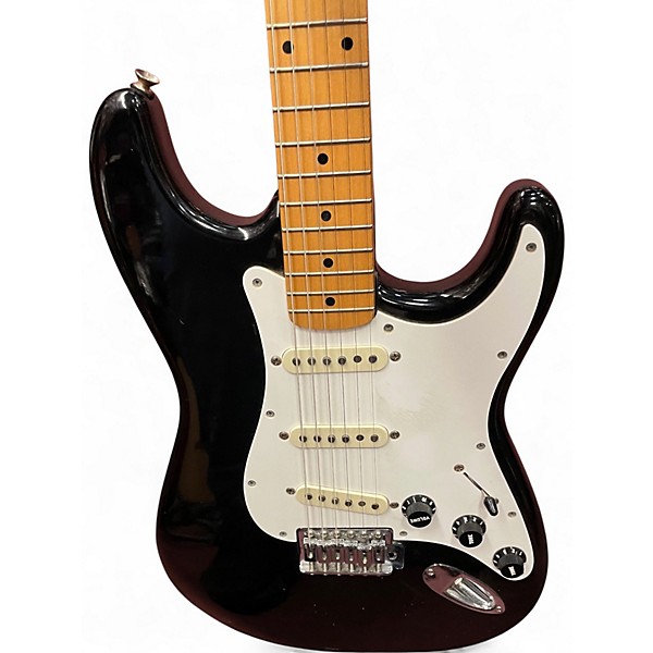 Used Squier Stratocaster II Black Solid Body Electric Guitar