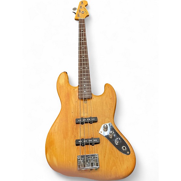 Used Squier JAZZ BASS Natural Electric Bass Guitar