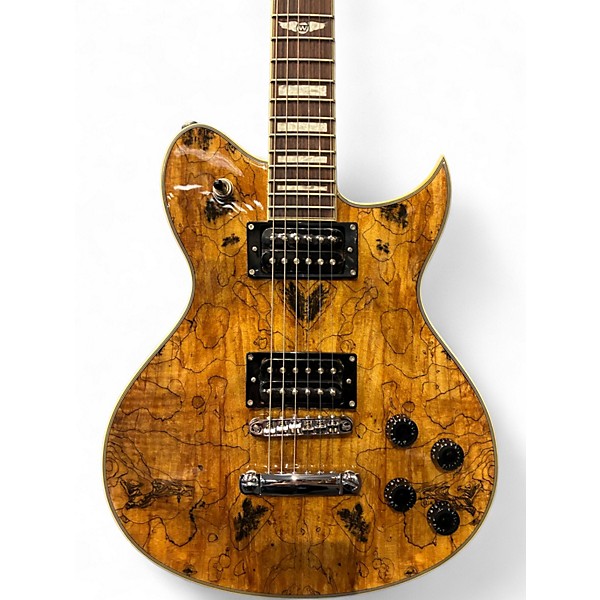 Used Washburn WIDLXSPLTD Idol Series Spalted Maple Natural Solid Body Electric Guitar