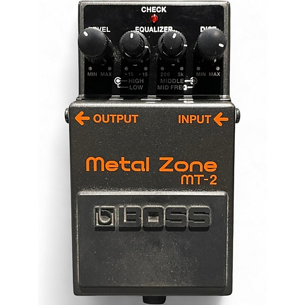 Used BOSS MT2 Metal Zone Distortion Effect Pedal
