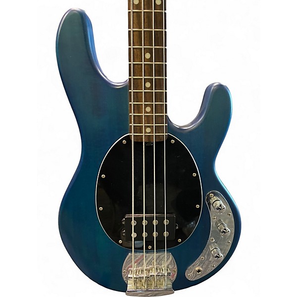 Used Sterling Audio Sub Ray4 Transparent Blue Electric Bass Guitar