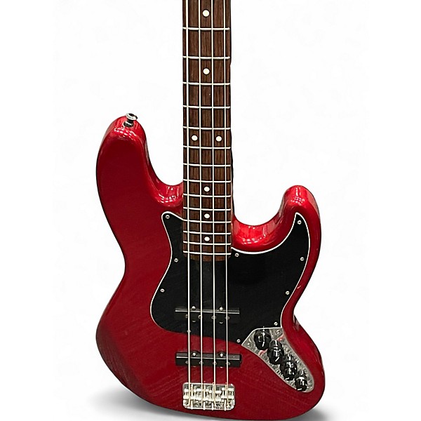 Used Fender DELUXE SERIES JAZZ BASS Candy Apple Red Electric Bass Guitar