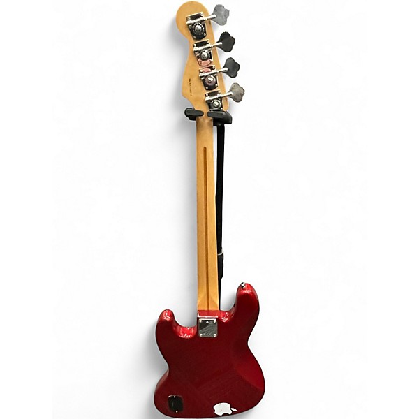 Used Fender DELUXE SERIES JAZZ BASS Candy Apple Red Electric Bass Guitar