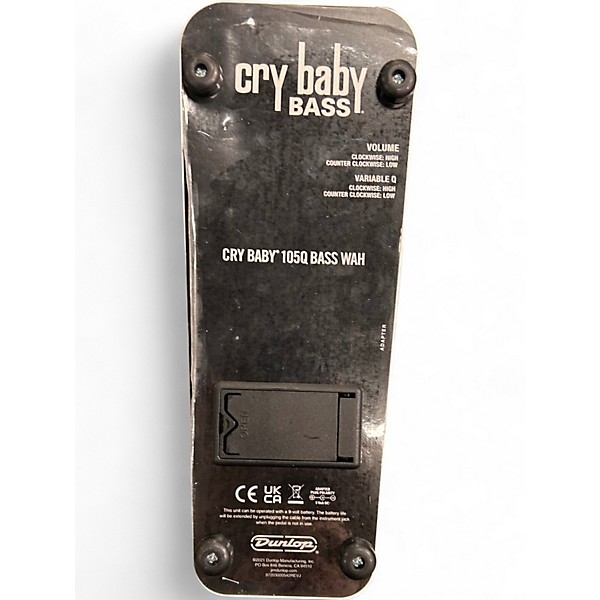 Used Dunlop 105Q Cry Baby Bass Wah Bass Effect Pedal