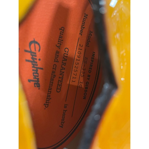 Used Epiphone es335 IG 2 Color Sunburst Hollow Body Electric Guitar