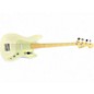 Used Squier Bronco Olympic White Electric Bass Guitar