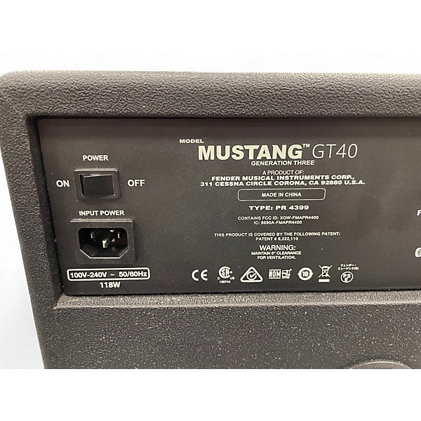 Used Fender GT40 MUSTANG Guitar Combo Amp