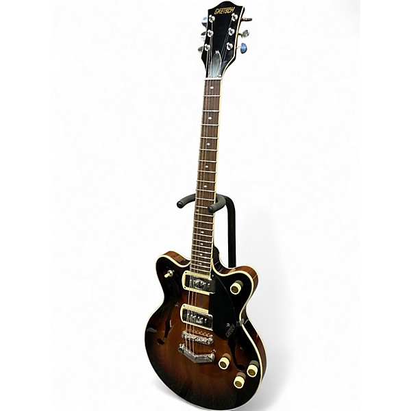Used 2022 Gretsch Guitars G2655-P90 Brown Sunburst Hollow Body Electric Guitar