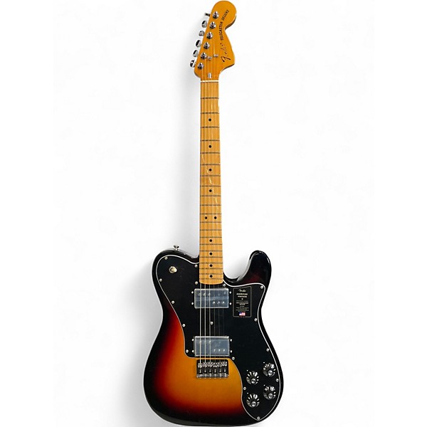 Used Fender AMERICAN VINTAGE II 1975 TELE DELUXE 3 Color Sunburst Solid Body Electric Guitar