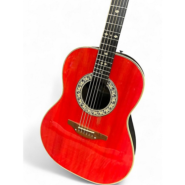 Vintage 1970s Ovation 1112-2 Cherry Acoustic Guitar