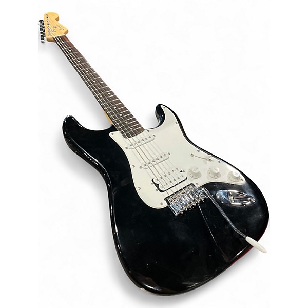 Used Squier Bullet Stratocaster HSS Black Solid Body Electric Guitar