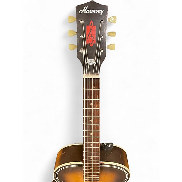 Used Harmony F-65 2 Color Sunburst Acoustic Guitar