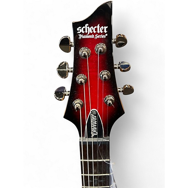 Used Schecter Guitar Research Demon 6 Crimson Red Trans Solid Body Electric Guitar