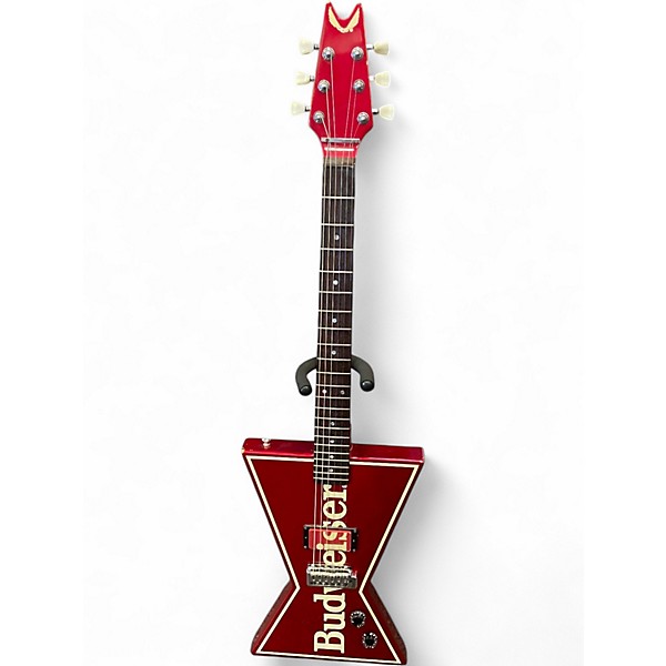 Used Dean BUDWEISER BOWTIE Red Solid Body Electric Guitar