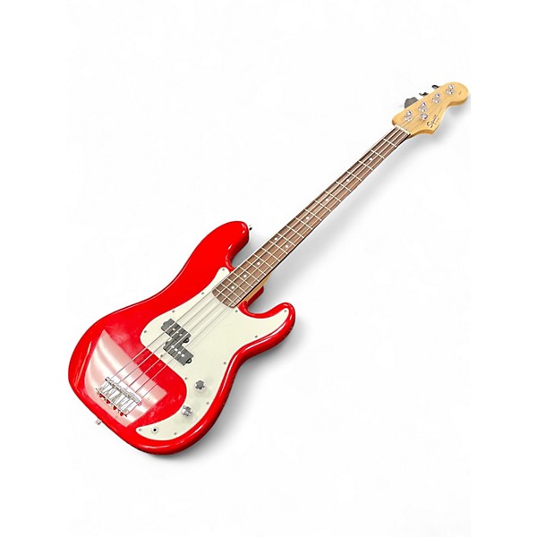 Used Squier Affinity Precision Bass Red Electric Bass Guitar