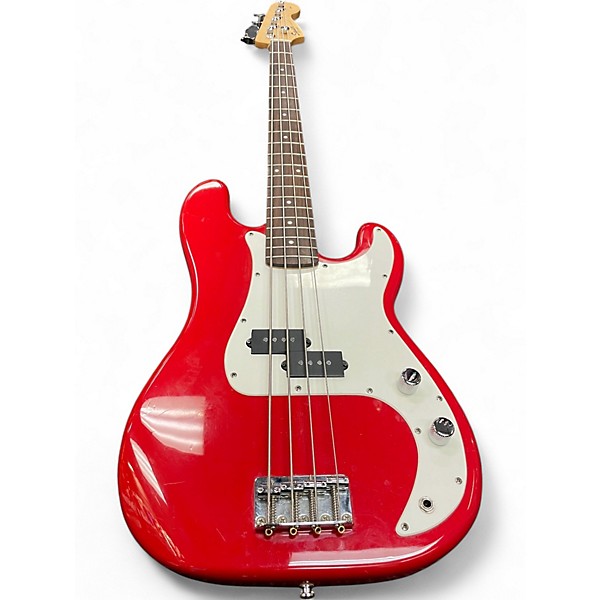 Used Squier Affinity Precision Bass Red Electric Bass Guitar