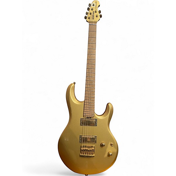 Used Ernie Ball Music Man Silhouette Gold Roller Gold Solid Body Electric Guitar