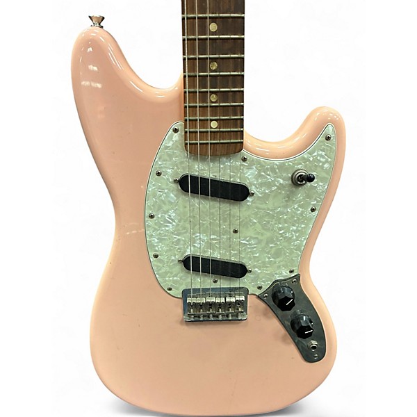 Used Fender Mustang Shell Pink Solid Body Electric Guitar