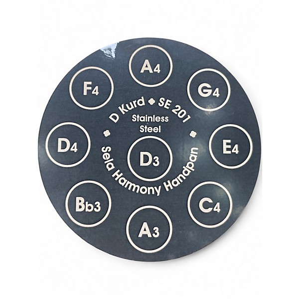 Used Sela Harmony Handpan D Kurd Steel Drum