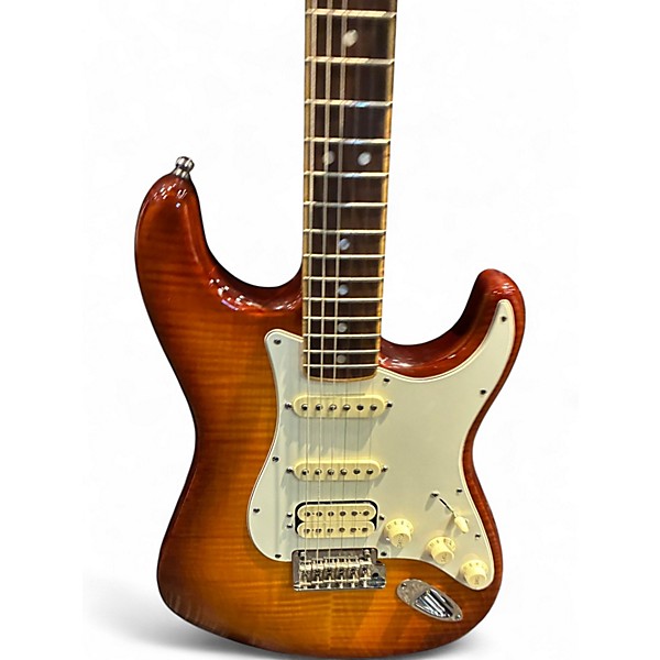 Used 2013 Fender American Select Stratocaster HSS Tobacco Sunburst Solid Body Electric Guitar