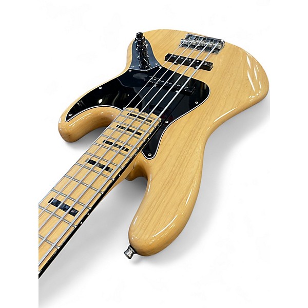 Used Fender American Elite Jazz Bass 5 String Natural Electric Bass Guitar