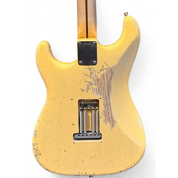 Used 2010 Fender 1957 HEAVY RELIC STRATOCASTER Blonde Solid Body Electric Guitar