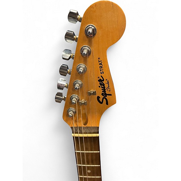 Used Squier Standard Stratocaster Black Solid Body Electric Guitar