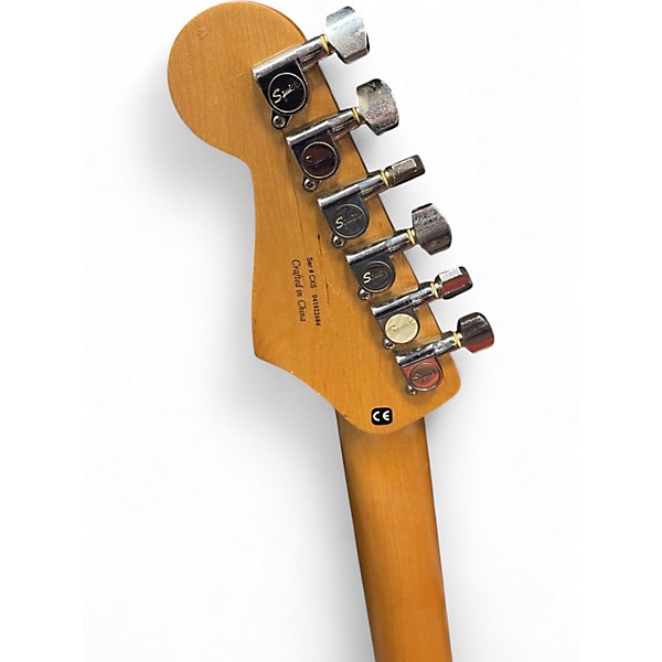 Used Squier Standard Stratocaster Black Solid Body Electric Guitar