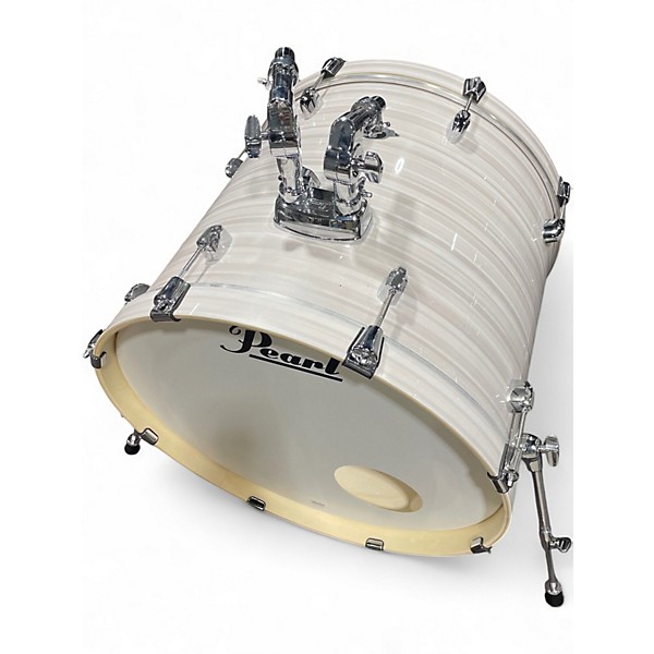 Used Pearl 5 Piece Export New Fusion White Slipstream Drum Kit