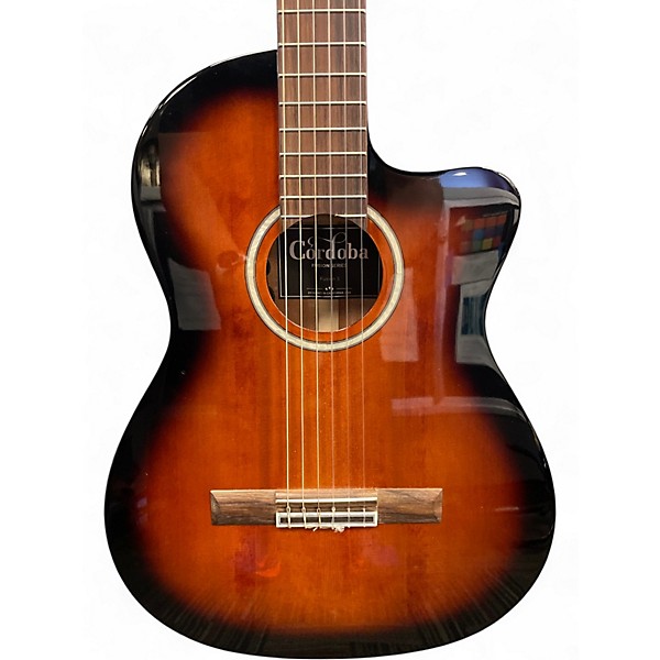 Used Cordoba Fusion 5 Sonata Burst Classical Acoustic Electric Guitar