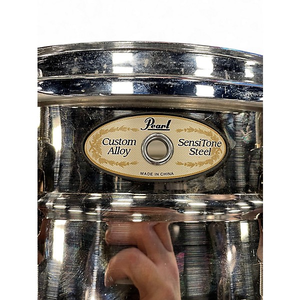 Used Pearl 5.5X14 Sensitone Snare stainless steel Drum