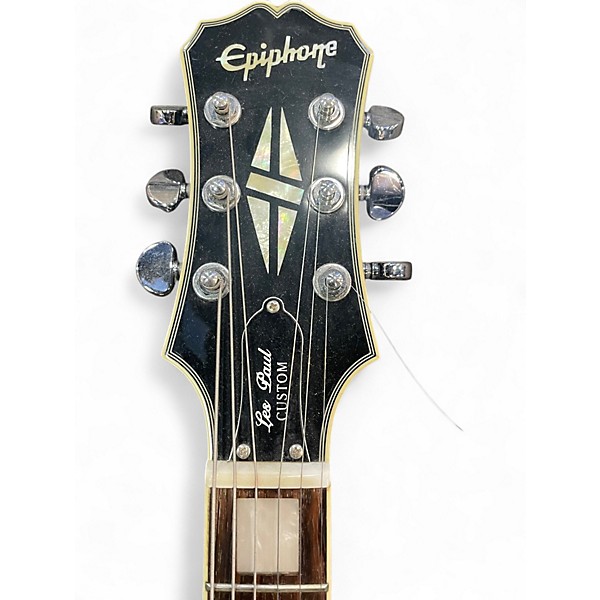 Used Epiphone Les Paul Custom Silverburst Solid Body Electric Guitar