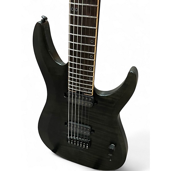 Used Schecter Guitar Research KM-7 MKII SEE THRU BLACK Solid Body Electric Guitar
