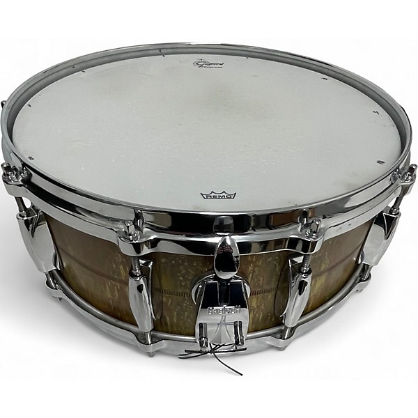 Used Gretsch Drums 14X5.5 KEITH CARLOCK SIGNATURE SNARE VINTAGE PATINA BRASS Drum