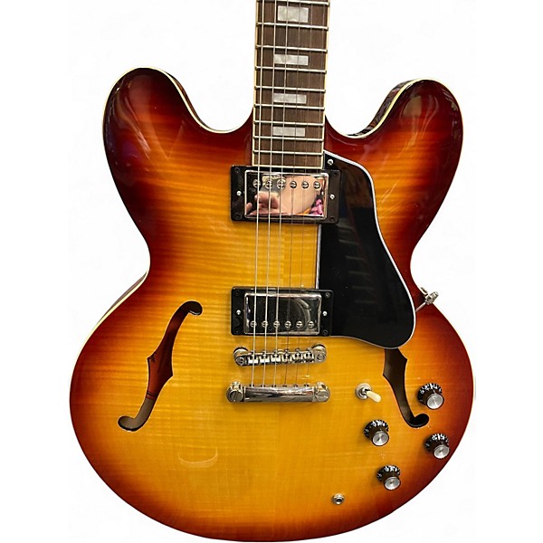 Used Epiphone ES335 FIGURED IG Iced Tea Hollow Body Electric Guitar