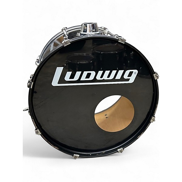Used Ludwig 5 Piece Accent Black Drum Kit