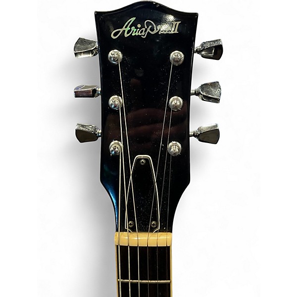 Used Aria PRO II LS-500 MIJ Black Solid Body Electric Guitar